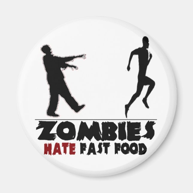 Imán Comida rápida de Zombies divertidos (Frente)