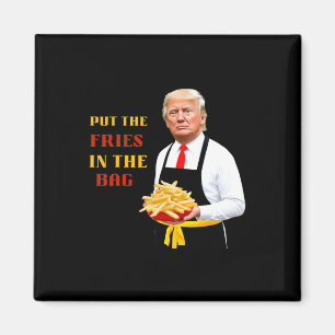 Imán Comida Rápida Divertida Trump Ponga Las Papas Frit