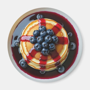 Imán Comida realista de crepes de arándano