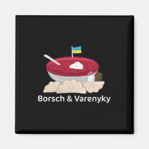 Imán Comida ucraniana Borsch y Varenyky Ucrania 