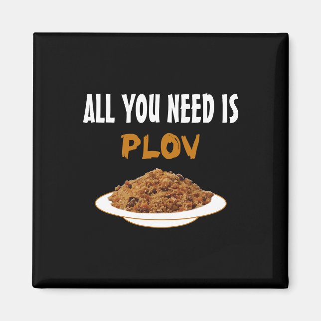 Imán Comida uzbeka bujariana divertida - Plov Lover Bbq (Frente)