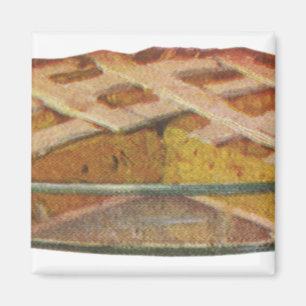 Imán Comidas Antiguas, Postre, Tarta De Calabaza De Acc