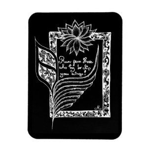 Imán comillas inspiradoras rojas