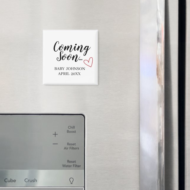 Imán Coming Soon New Baby Announcement Magnet (In situ (nevera))