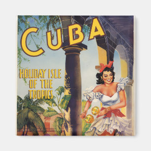 Imán Comisión de Turismo Vintage Cubana Viajes a los Tr