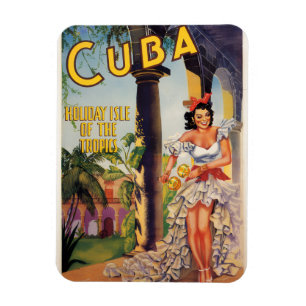 Imán Comisión de Turismo Vintage de Cuba Trópicos Viaje