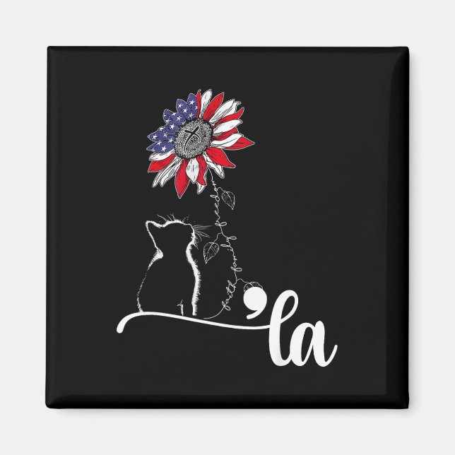 Imán Comma De Gato De Girasol La Kamala Harris Por El P (Frente)