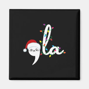 Imán Comma La 2024 Navidades divertidos Cat Lady Cat Xm