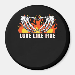 Imán Como clásico - Corazón de manos de Skeleton