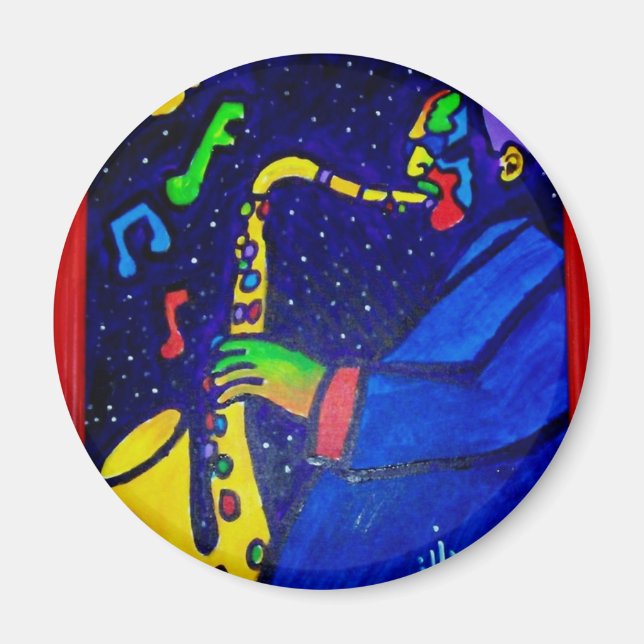 Imán Como el hombre de jazz de Piliero (Frente)