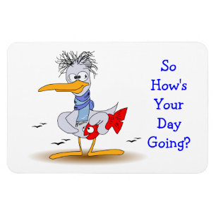 Imán Cómo es su gaviota divertida rara el ir del pája