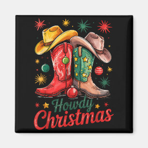 Imán Cómo estás Navidad Xmas Botas de Vaquero Occidenta