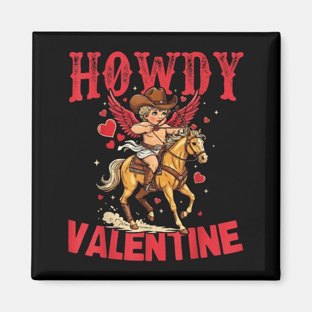 Imán Cómo estás Valentín Sombrero de Vaquero Corazón Re (Frente)