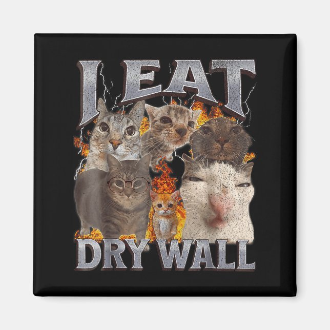 Imán Como Gráfico de Bootleg de Meme de Gato Divertido  (Frente)