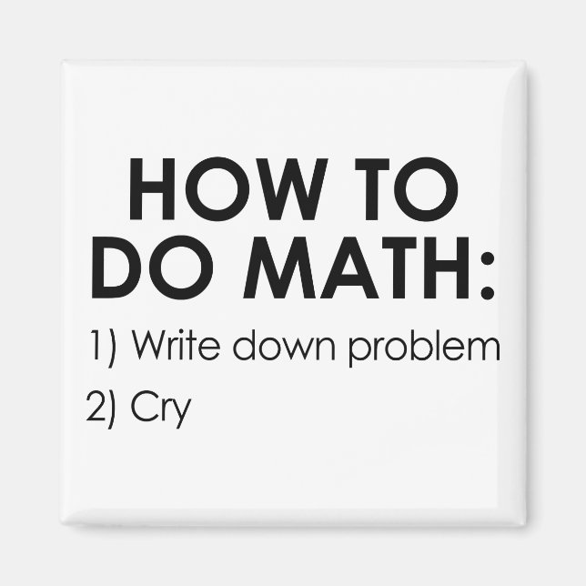 Imán Cómo hacer matemáticas (Frente)