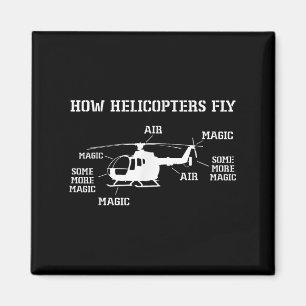 Imán Cómo los helicópteros vuelan al divertido piloto d
