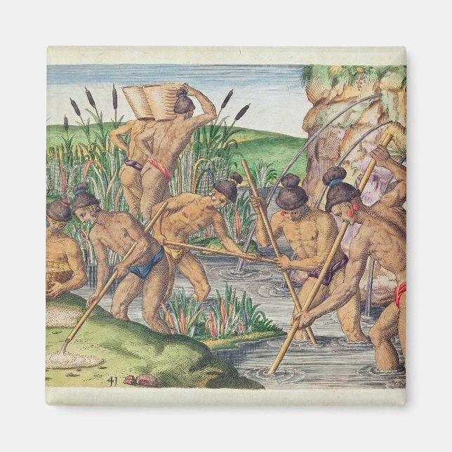 Imán Cómo los indios recogen oro de las ondas (Frente)