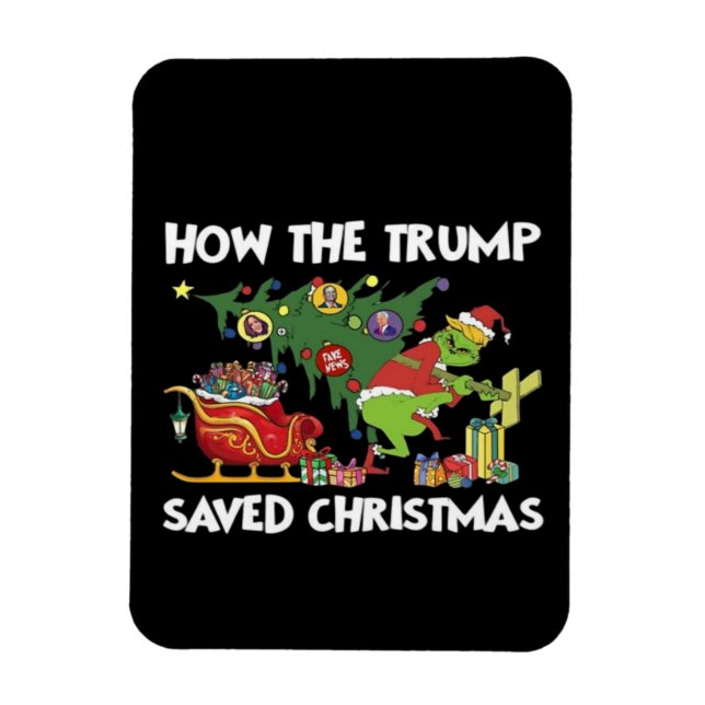 Imán Cómo salvó Trump a los Navidades (Vertical)