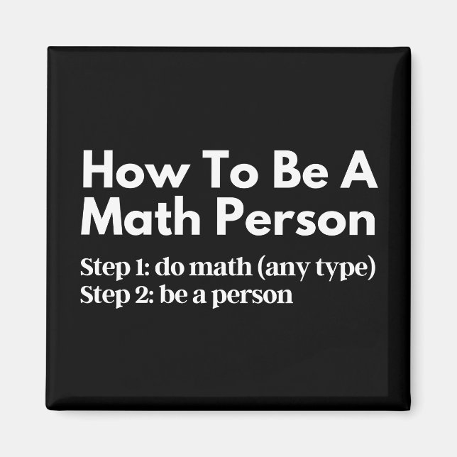 Imán Cómo ser una persona matemática (Frente)