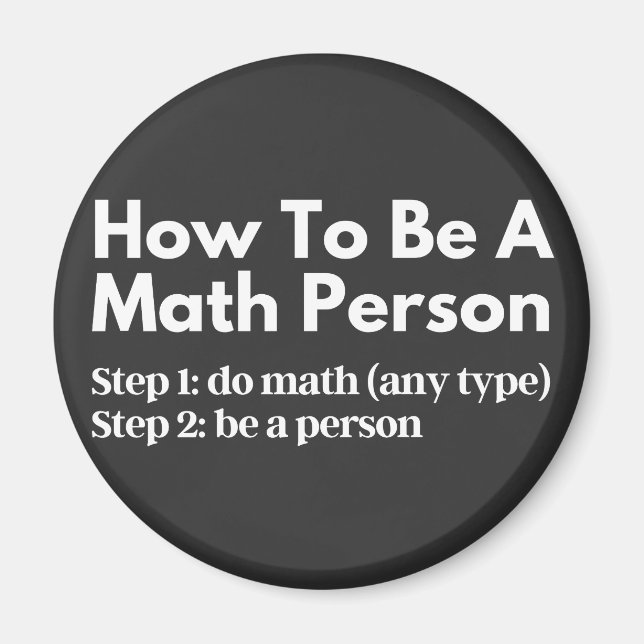 Imán Cómo ser una persona matemática (Frente)