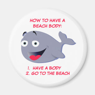 Imán Cómo tener un cuerpo de playa, verano divertido