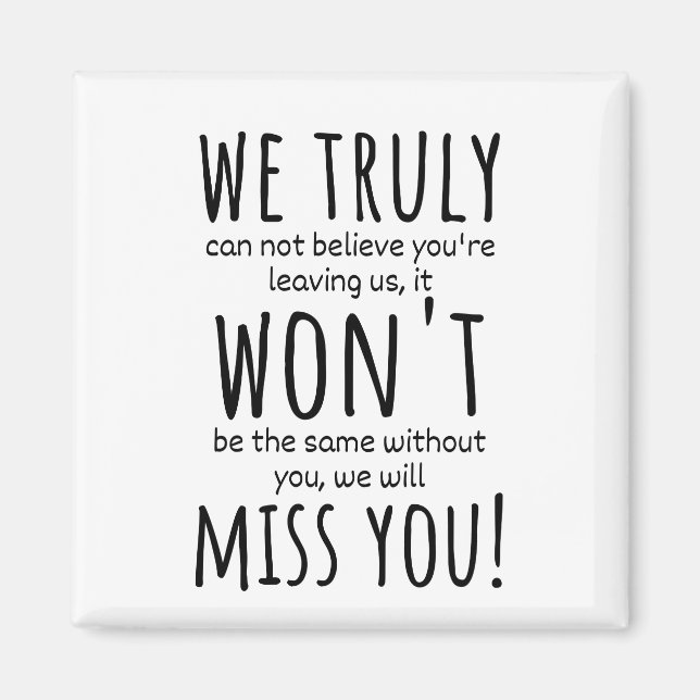 Imán compañera de trabajo se va para las mujeres, compa (Frente)