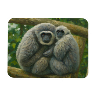 Imán Compañeros Gibbon - Retrato Emocional de la Vida S
