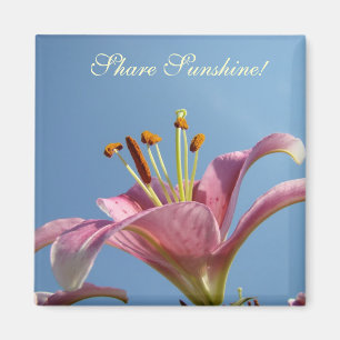 Imán ¡Comparte Sunshine! Magnet Pink Calla Lilies Blue