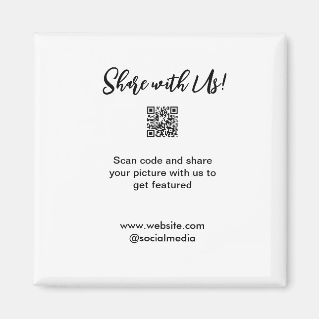 Imán Comparte tu análisis de imagen código QR añadir co (Frente)