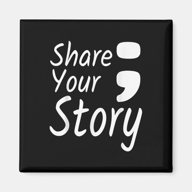 Imán Comparte tu historia Semicolón sobre prevención de (Frente)