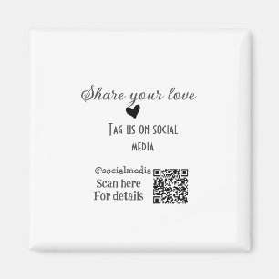 Imán Compartir el análisis de amor código QR agregar de