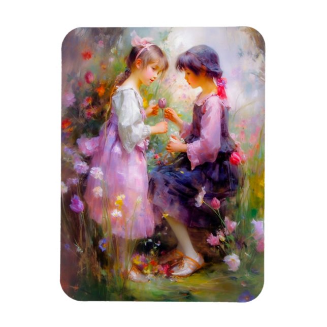 Imán Compartir Rosas y amistad (Vertical)