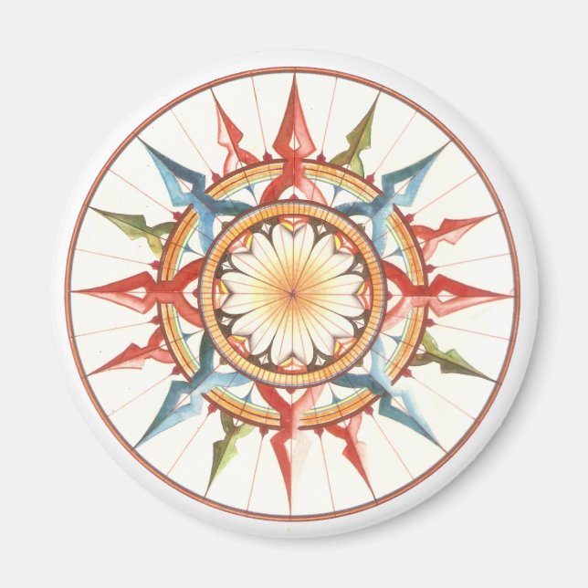 Imán compass wind rose (Frente)