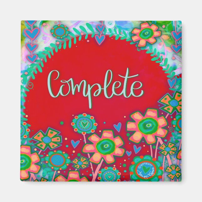 Imán Completa Bonito Diversión Floral Inespiritualidad  (Frente)