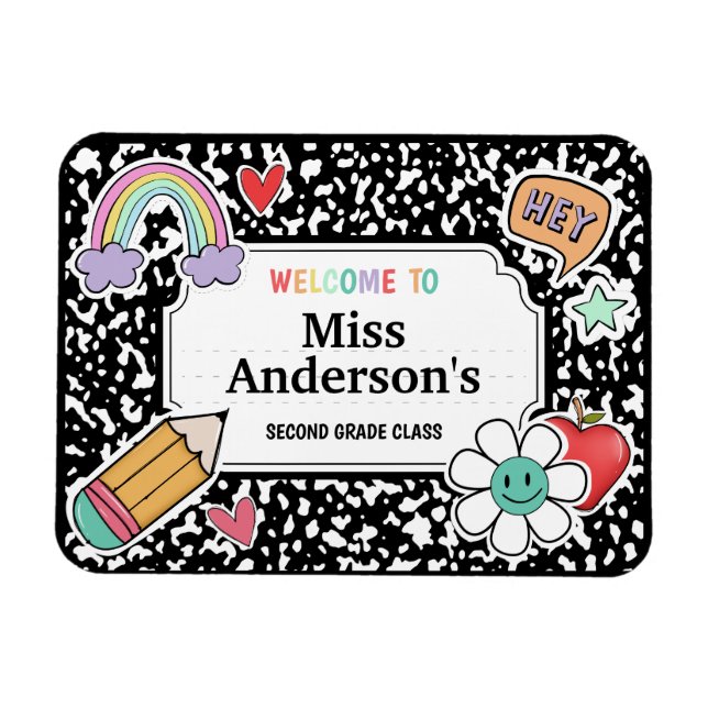 Imán Composición de aula de profesores de portátiles (Horizontal)