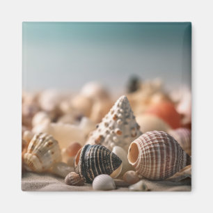 Imán Composición de conchas de formas únicas