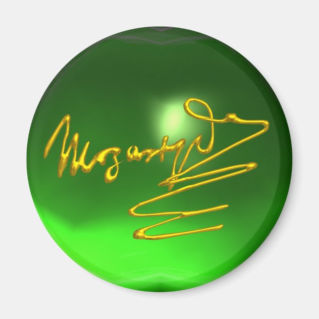 Imán COMPOSICIÓN DE MOZART 3D Gold Signature Composer V (Frente)