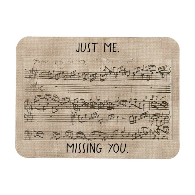 Imán Composición musical manuscrita de 1700s Fugue Bach (Horizontal)