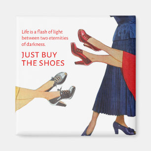 Imán Comprar publicidad en la época de zapatos