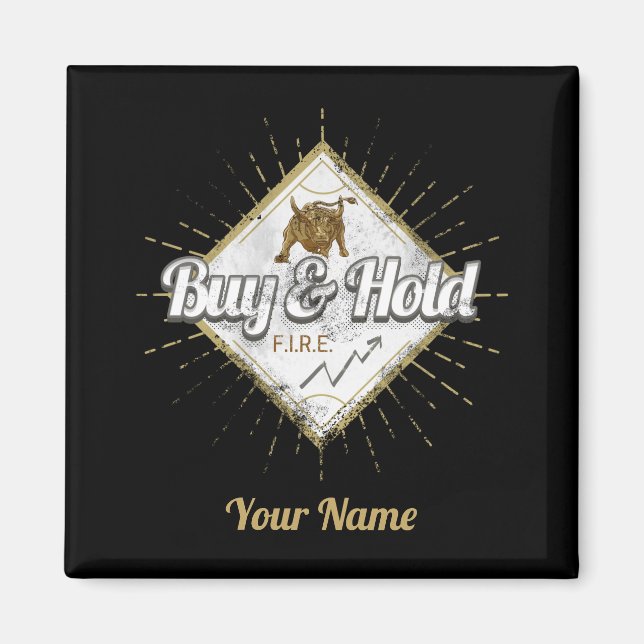 Imán Comprar y retener el Bull de comerciante compra el (Frente)