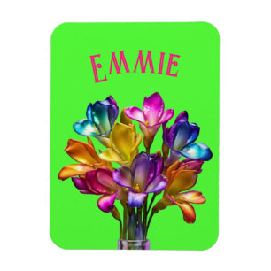 Imán Comprimido de Freesia Floral