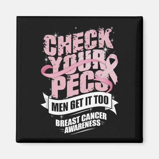 Imán Comprobar la conciencia sobre el cáncer de mama en (Frente)