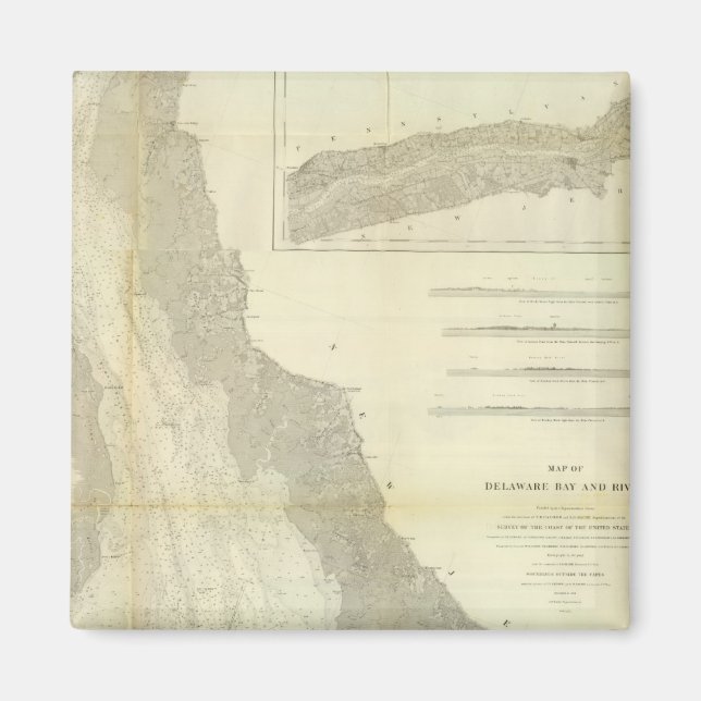 Imán Compuesto de la bahía de Delaware, río (Frente)