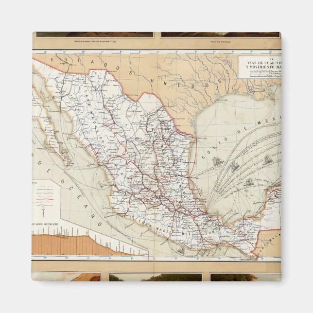 Imán Comunicación y transporte de México (Frente)