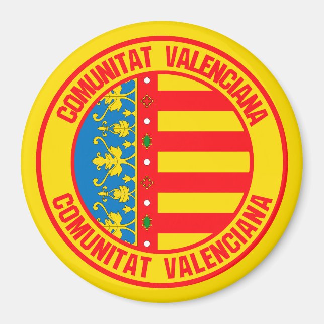 Imán Comunitat Valenciana Round Emblem (Frente)