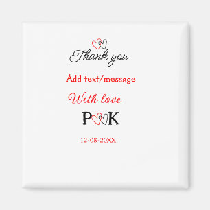 Imán Con amor agregar carta de nombre de pareja gracias