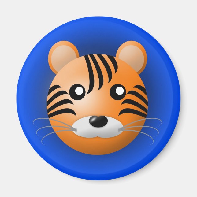 imán con animal: tigre (Frente)