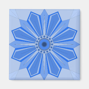 Imán con arte de flor