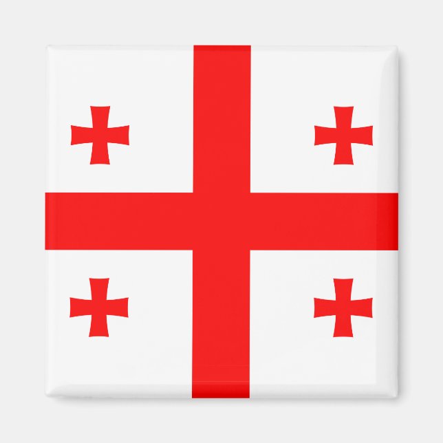 Imán con bandera de Georgia (Frente)