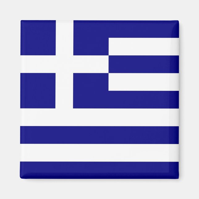 Imán con bandera de Grecia (Frente)